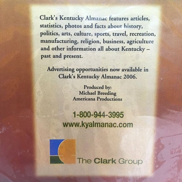 Clarks Kentucky Almanac and Book of Facts 2006 DVD Premier Edition Thomas Clark - Picture 3 of 4